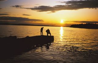 Sonnenuntergang über dem Siljan